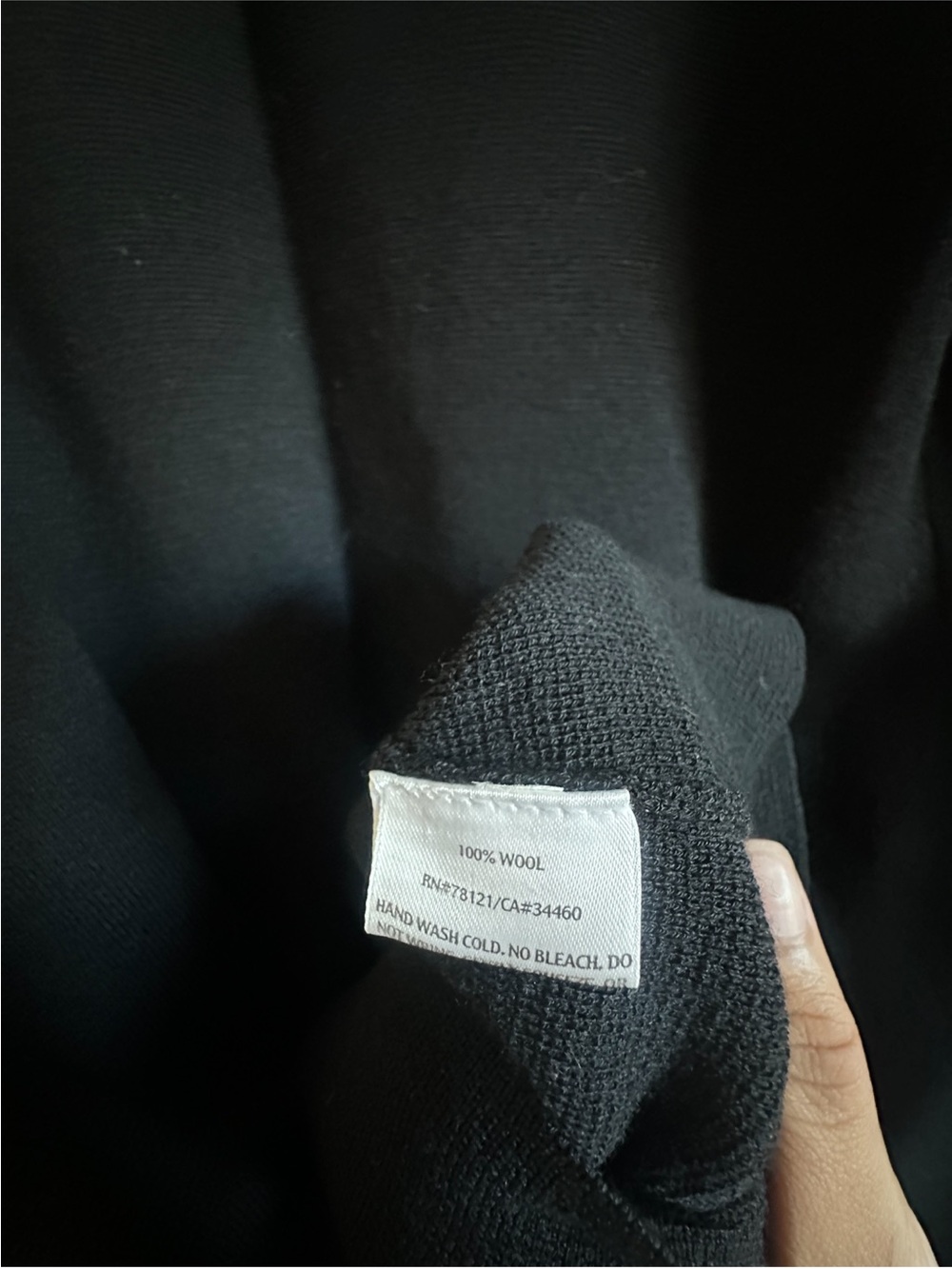 Eileen Fisher 100% Wool Black Open Front Swing Jacket Cardigan | Size M/L - Picture 5 of 5